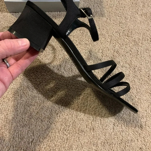 Prima Gabrielle Black Strappy Heels size 7.5 - Picture 2 of 5